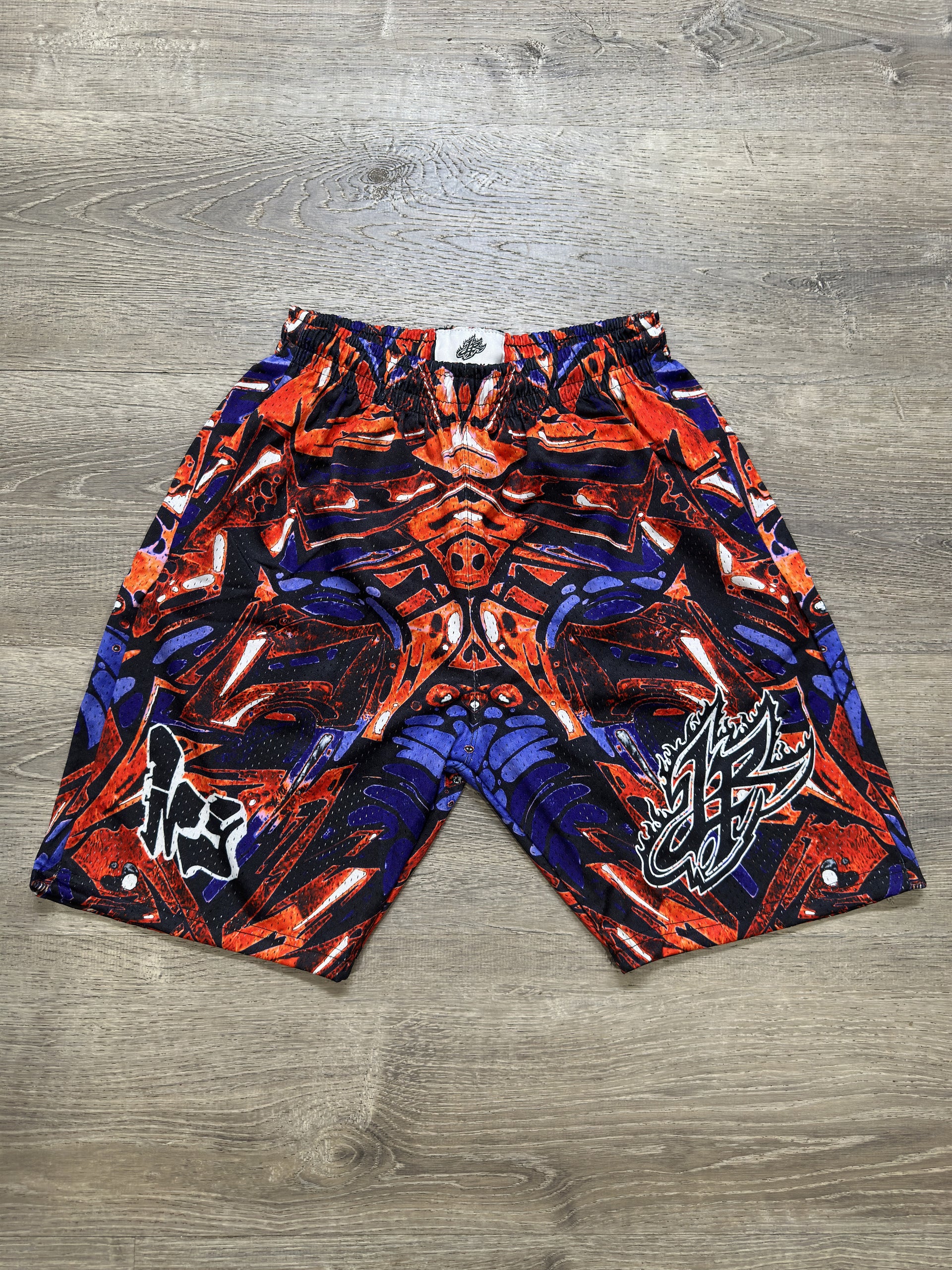 Orange Abstract Shorts
