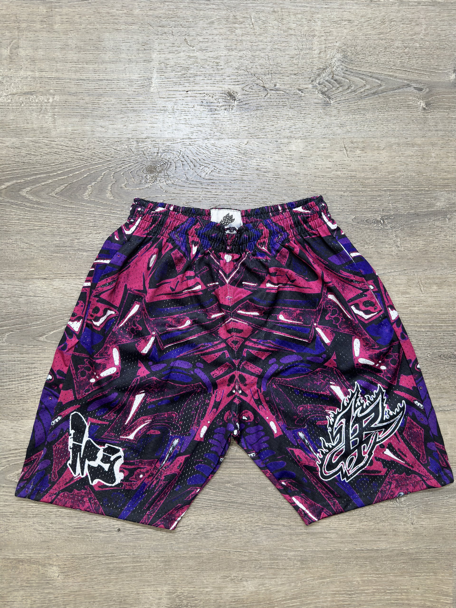 Purple Abstract Shorts